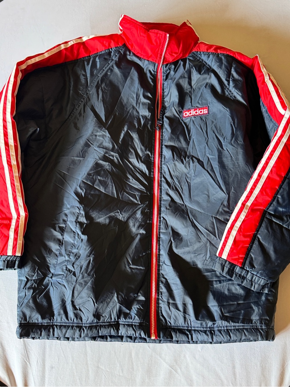 Vintage 90s Adidas Colorblock Puffer Jacket Men’s Large
